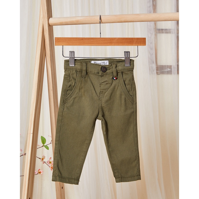Infant Boys Olive Basic Casual Trouser