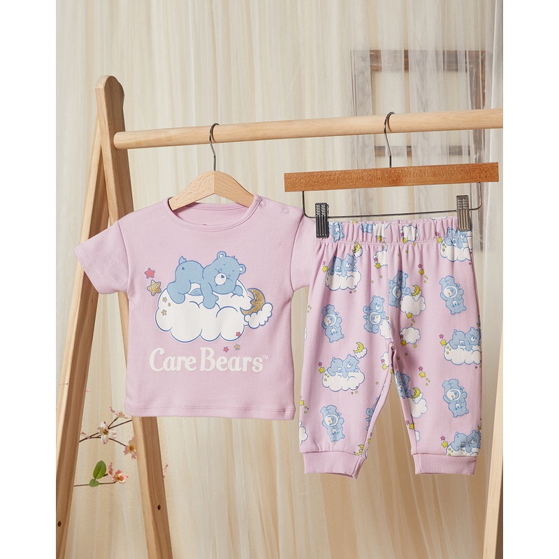 Infant Girls Lilac Care Bears Print Pyjama Set (2 Piece)