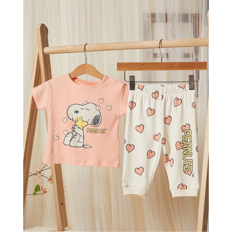 Infant Girls Pink Snoopy Pyjama Set (2 Piece)