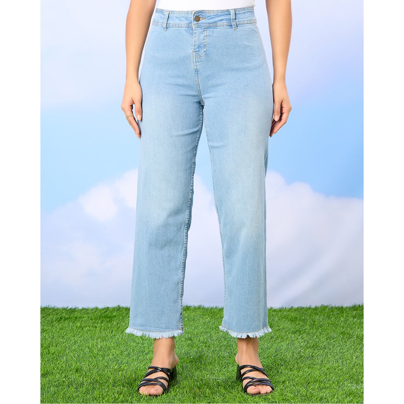 Women Blue Marine Straight Jeans