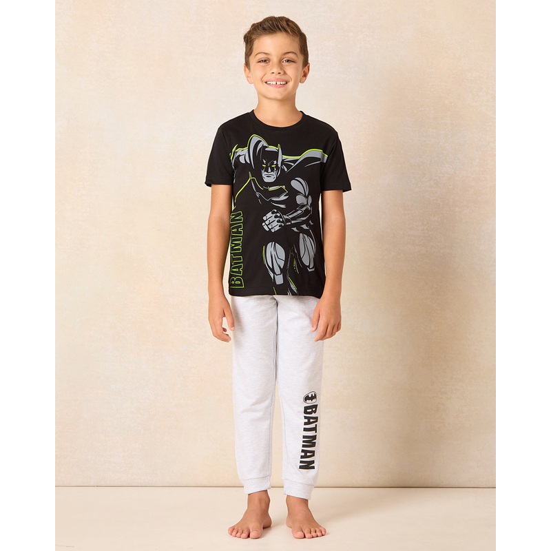 Boys Black Batman Pajama Set(2 Piece)