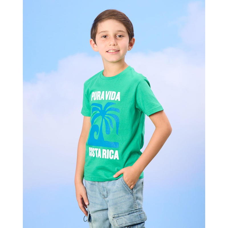 Boys Blue Pura Vida Print T-Shirt