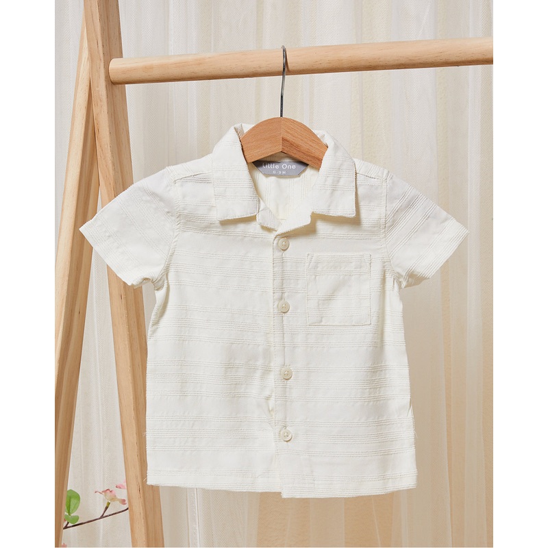 Infant Boys Beige Jacquard Casual Shirt