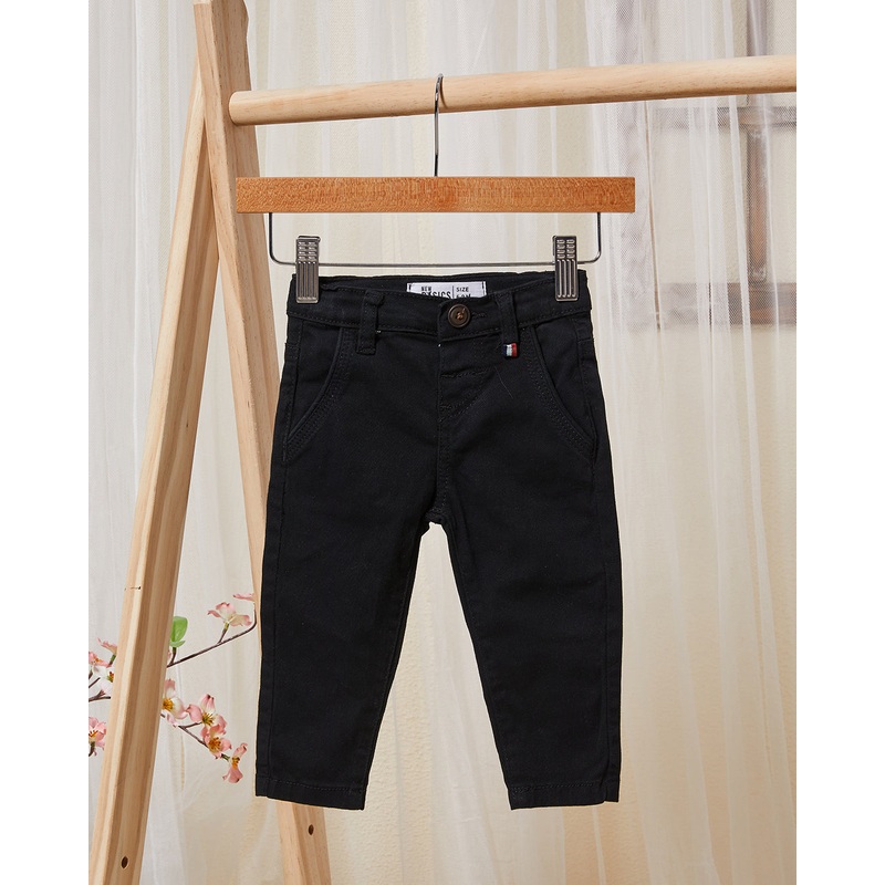 Infant Boys Black Basic Casual Trousers