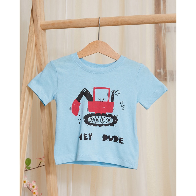 Infant Boys Blue Truck Print T-Shirt