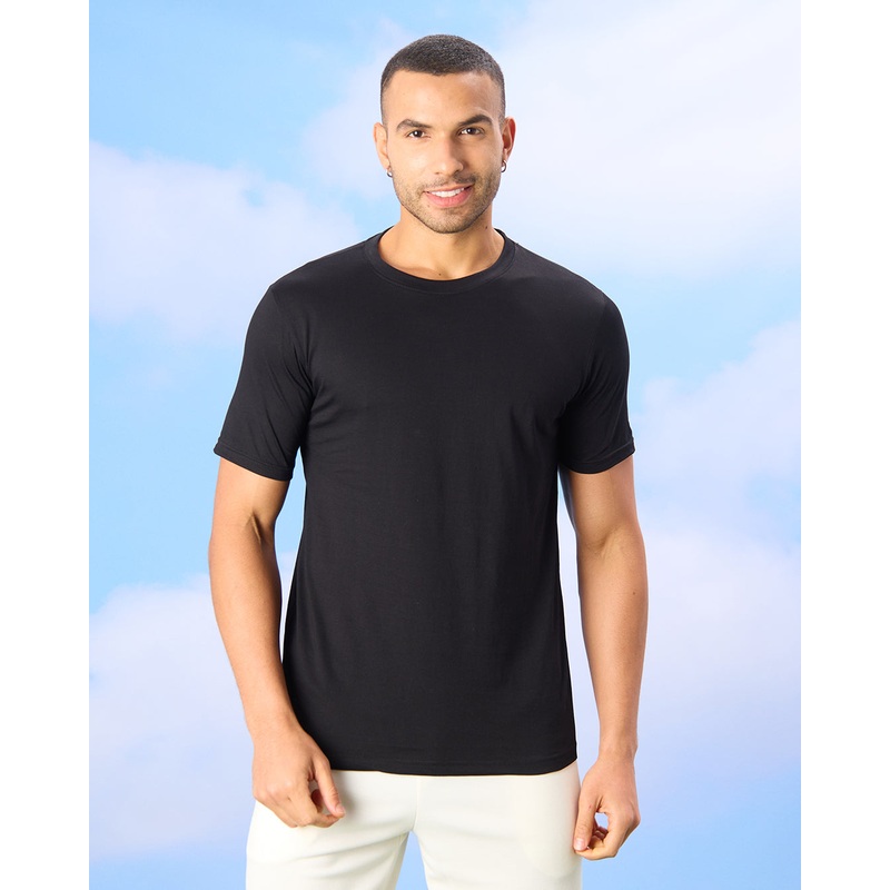 Men Black Basic Solid T-shirt|Small|Medium|Large|X-Large|XX-Large