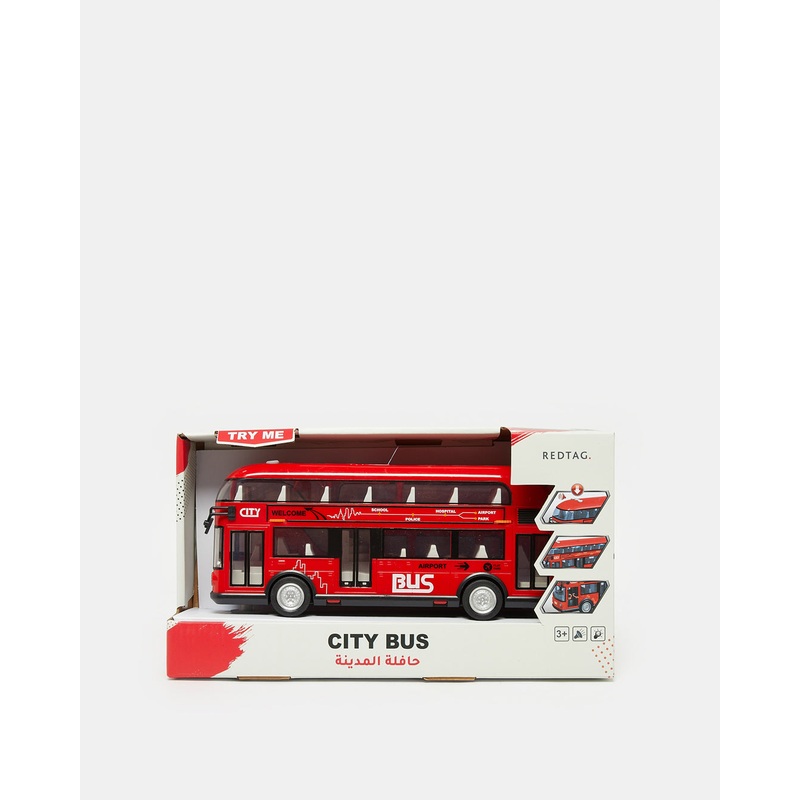 Red 1:14 Scale City Double-Decker Bus