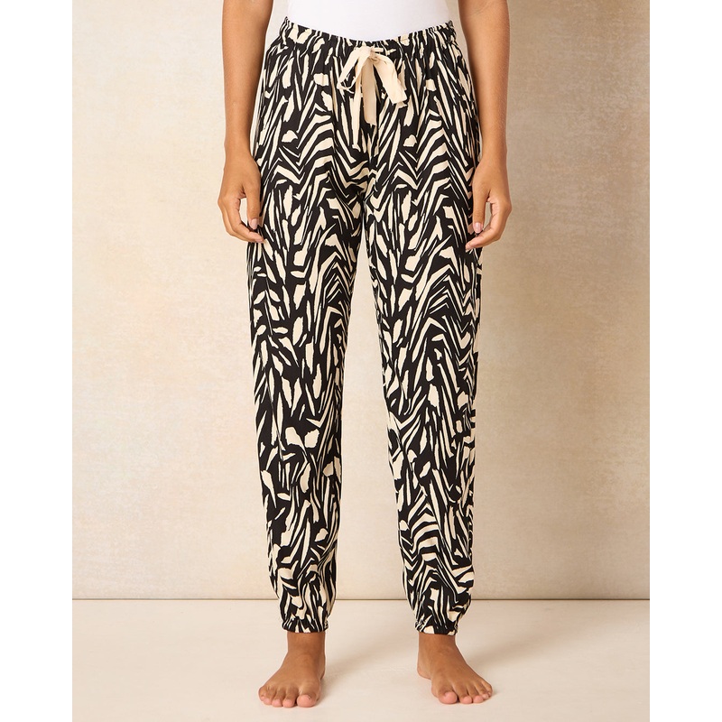 Women Beige Printed Basic Pajama Bottom