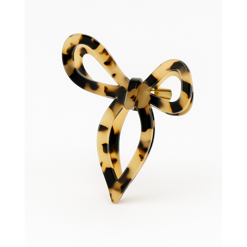 Women Beige Printed Hair Clip