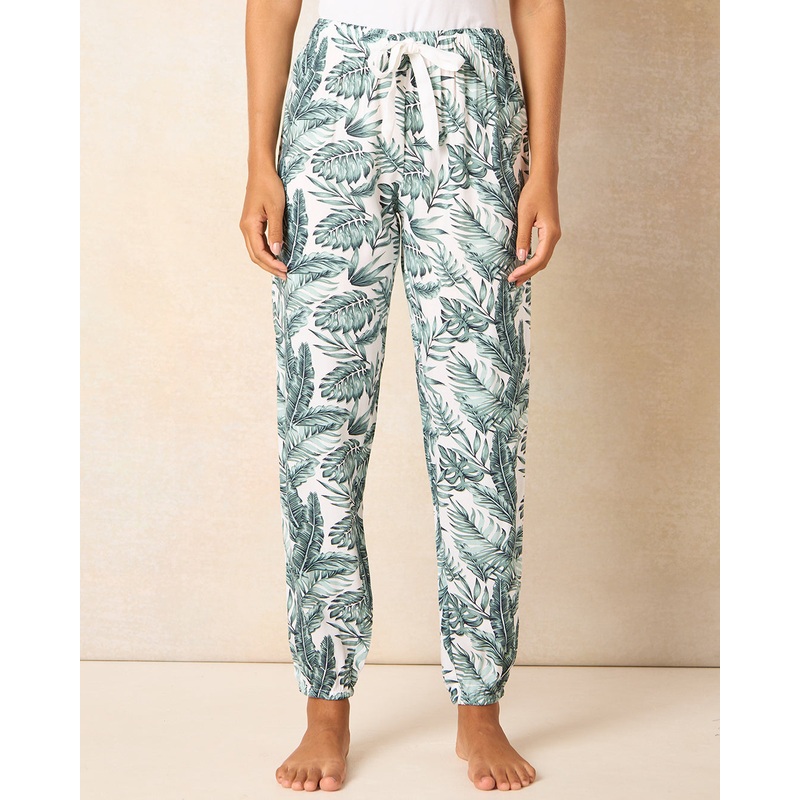 Women Blue Printed Basic Pajama Bottom
