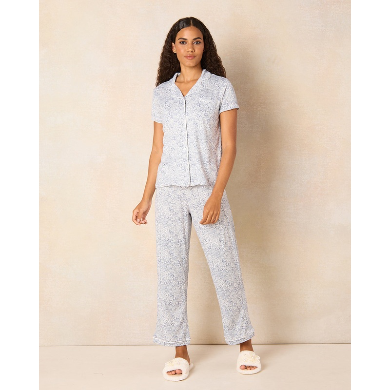 Women Grey Pajama Set (2 Piece)