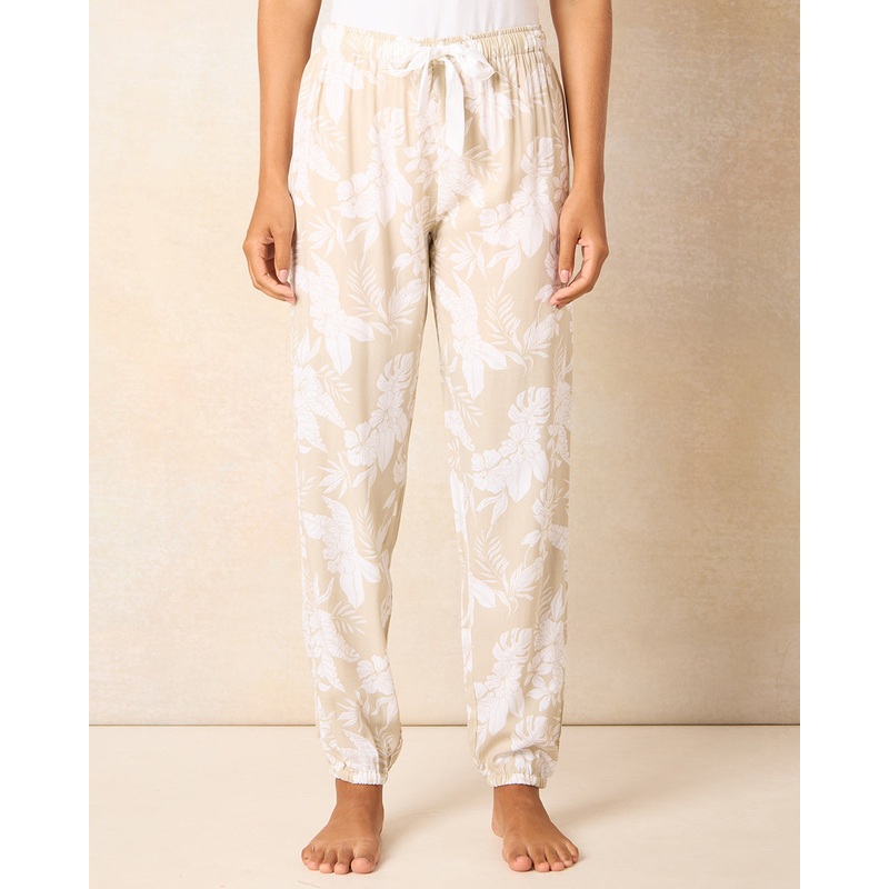 Women Ivory Printed Basic Pajama Bottom