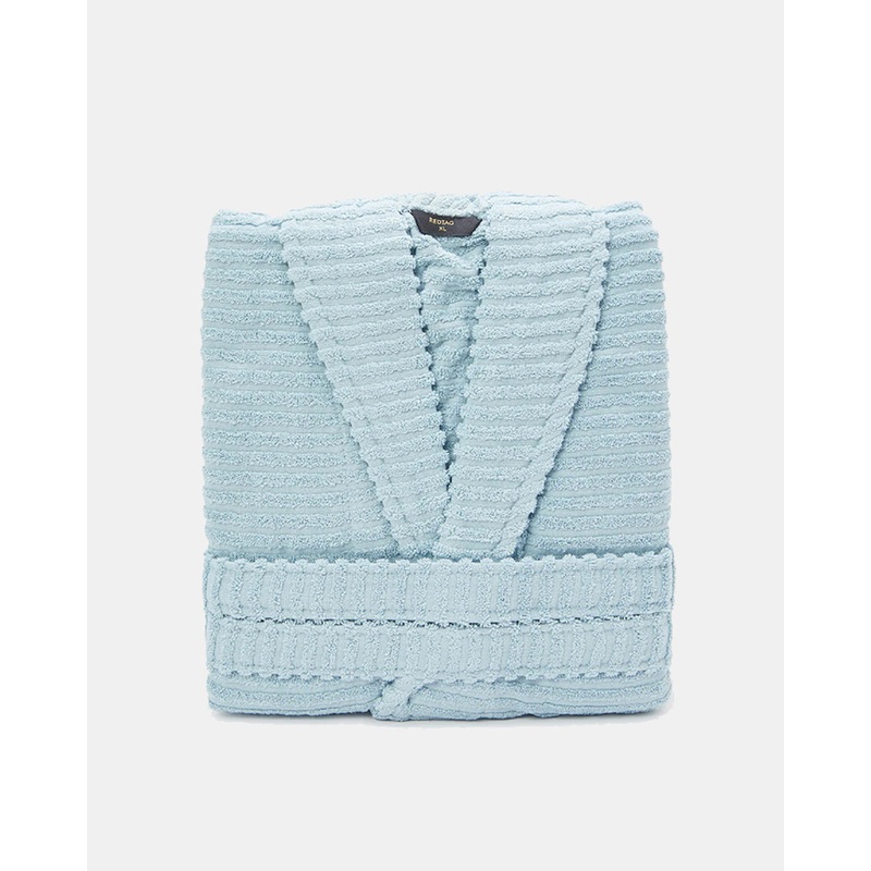 Blue Ribbed Bathrobe|MEDIUM|LARGE|X-LARGE