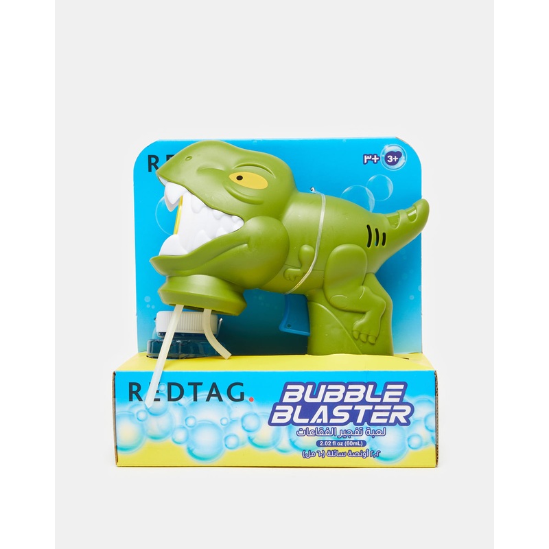 Green Dino Bubble Blaster With Bubble Solution (Batteries Not Included)