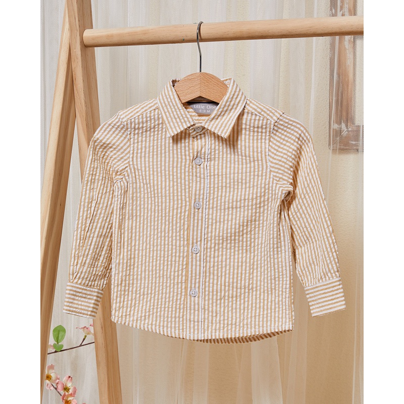 Infant Boys Orange Striped Shirt