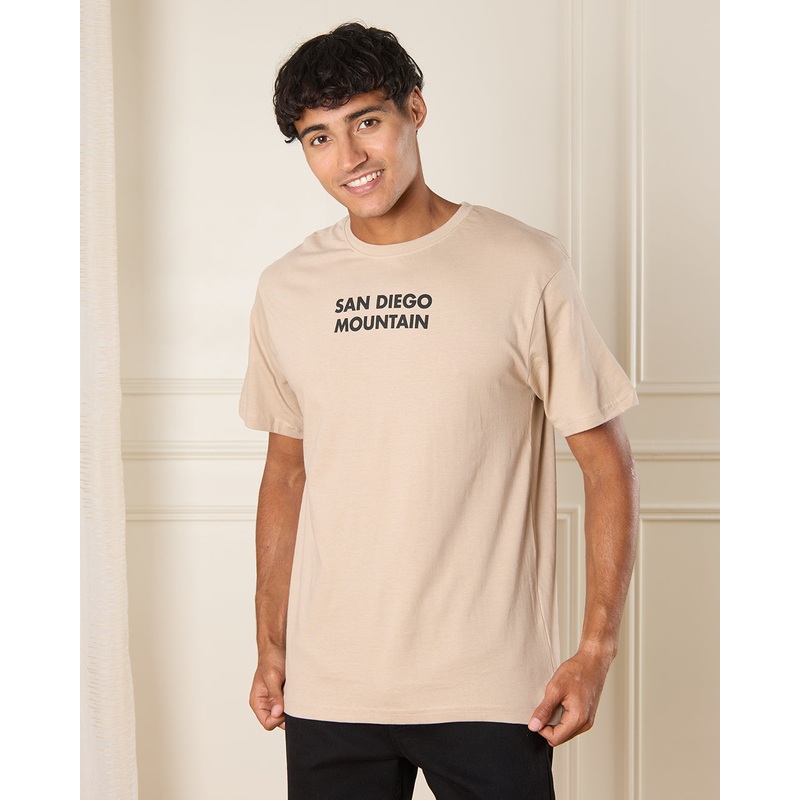 Men Beige Basic T-shirt|Small|Medium|Large|X-Large|XX-Large