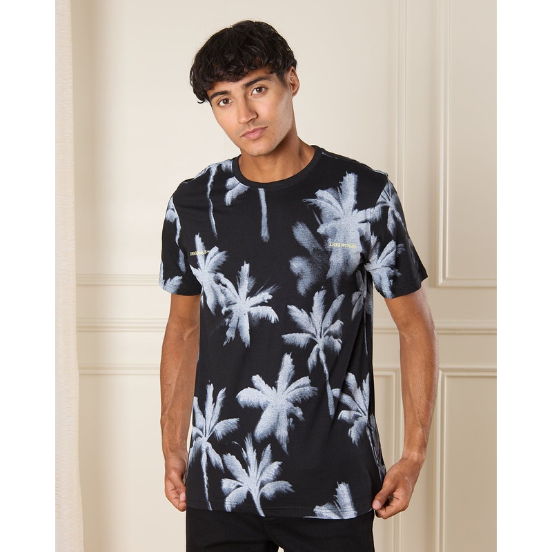 Men Black Printed T-Shirt|Small|Medium|Large|X-Large