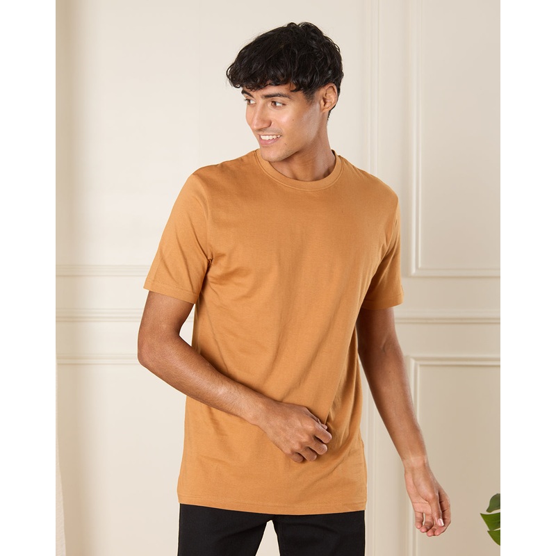 Men Brown Basic T-Shirt|Small|Medium|Large|X-Large|XX-Large