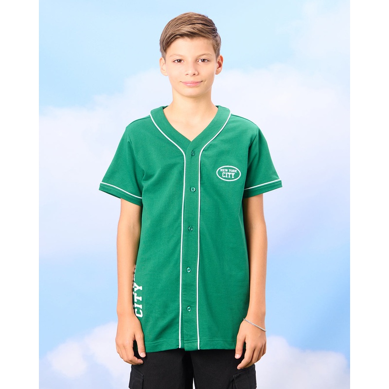 Senior Boys Green Baseball Shirt