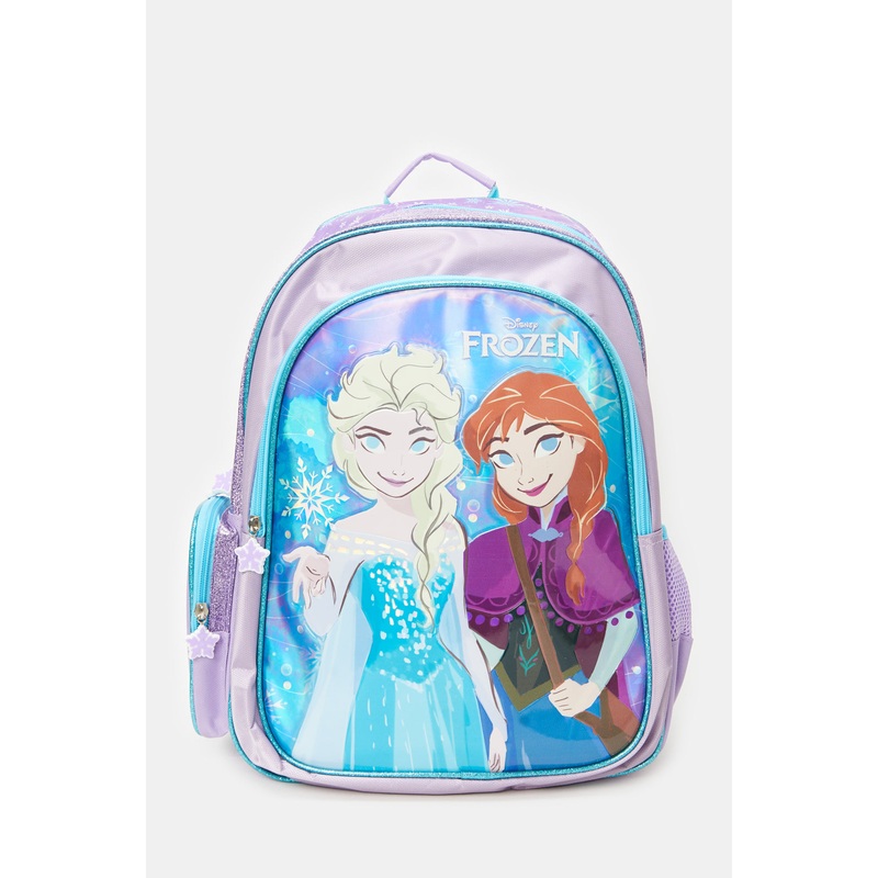 Girls Blue And Purple Frozen Backpack (16 Inch)