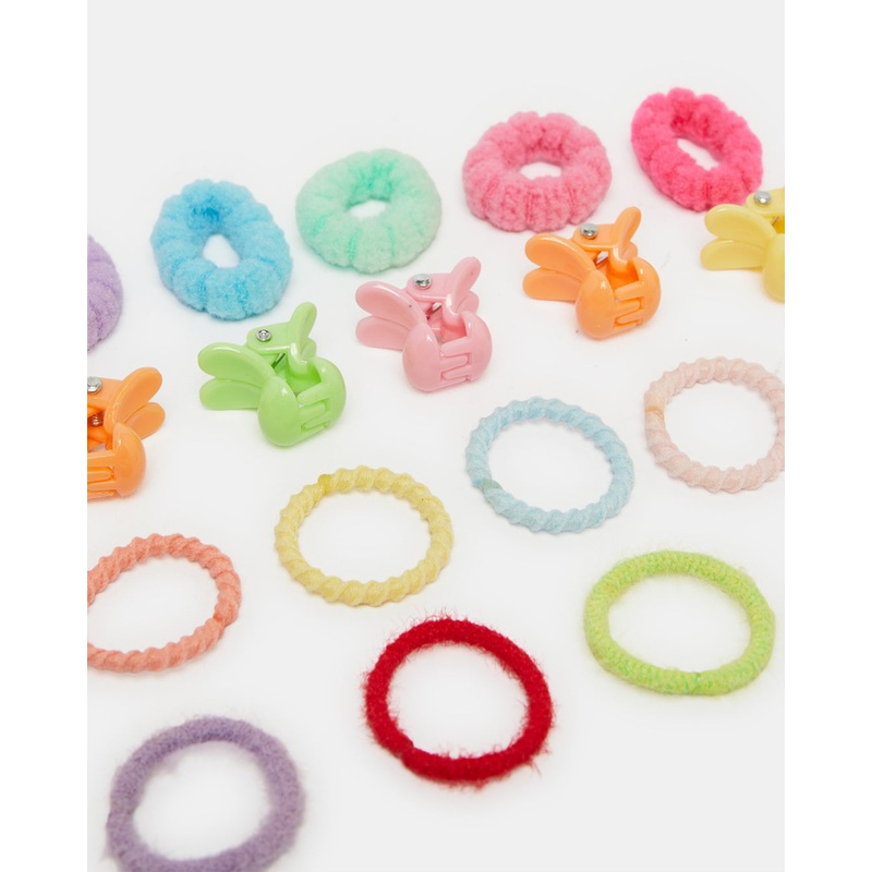 Girls Hair Claw And Scrunchy Set (Pack of 20)