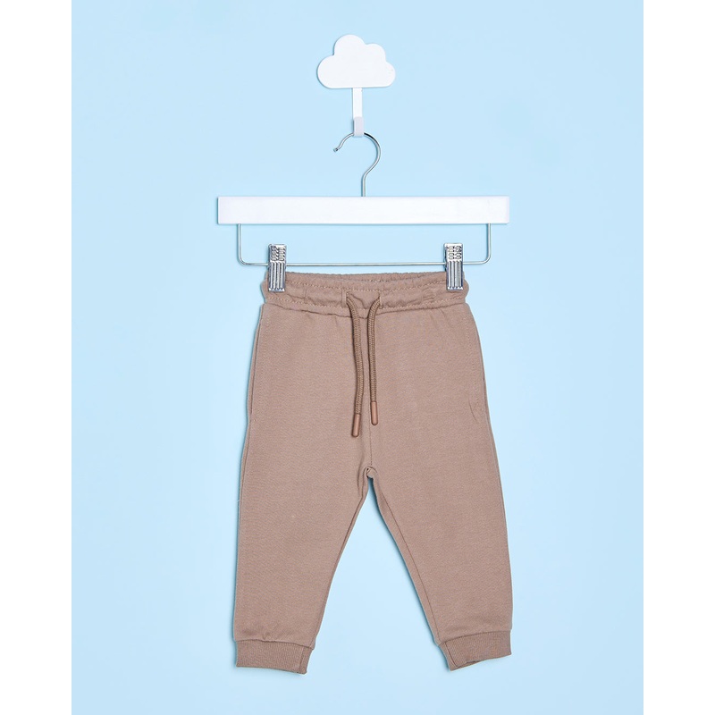 Infant Boys Brown Plain Active Pants