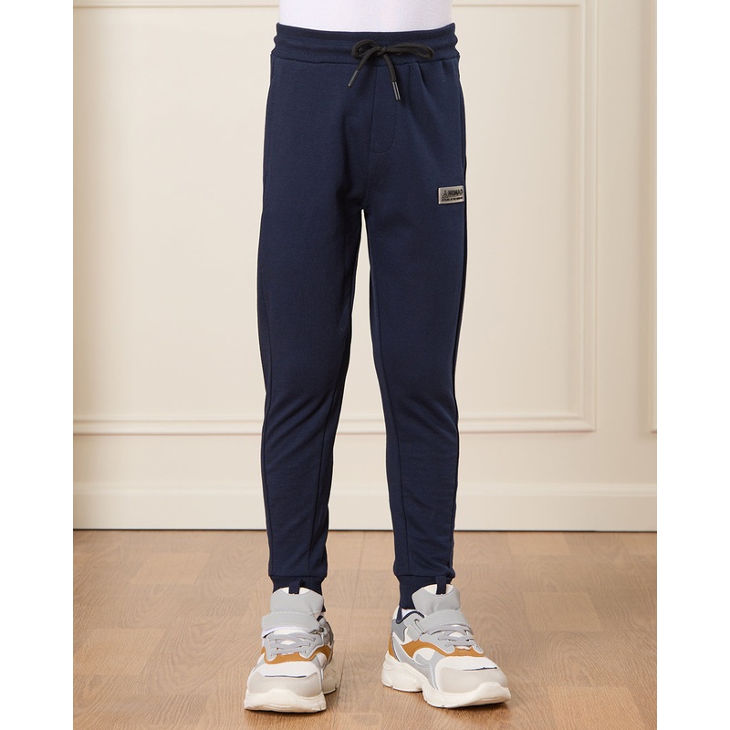 Junior Boys Black Basic Track Pants