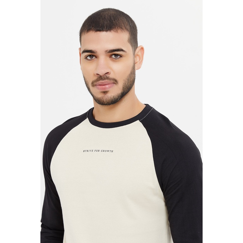 Men Blue And White Regal Long Sleeve T-Shirt
