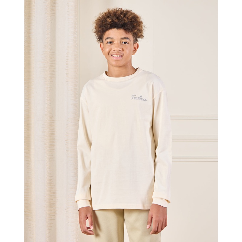 Senior Boys Ivory Heavy Jersey T-Shirt