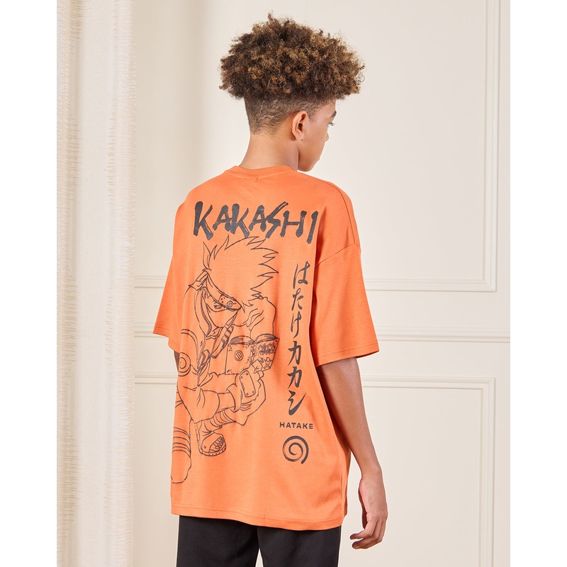 Senior Boys Orange Kakashi Naruto License T-Shirt