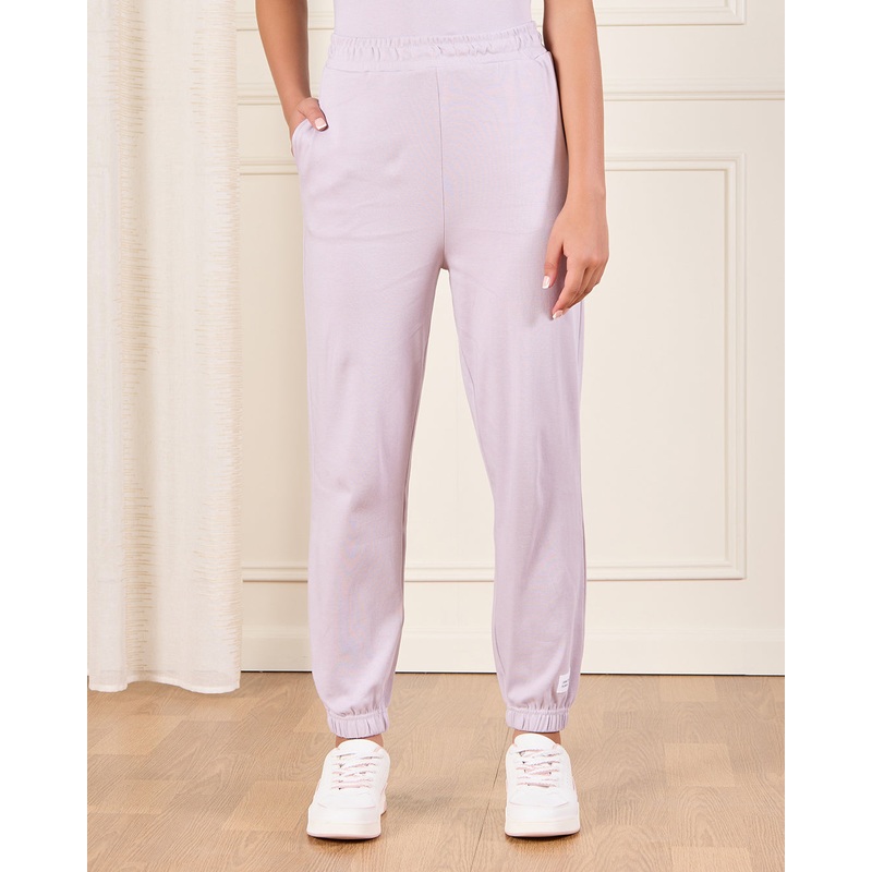 Senior Girls Lilac Print Active Pants
