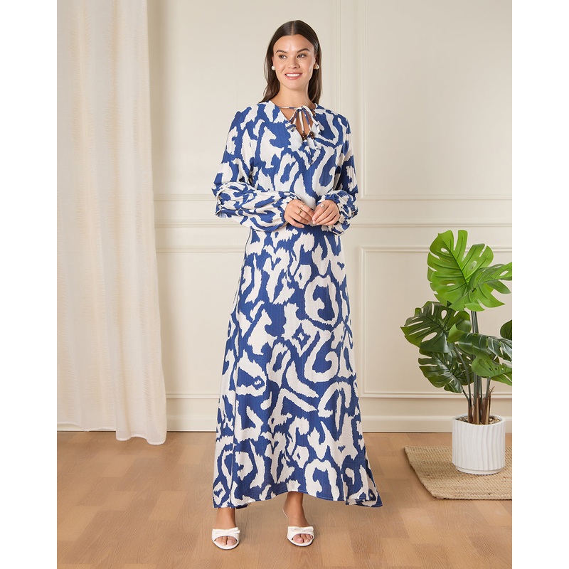 Women Blue Printed  Dress|Small|Medium|Large|X-Large