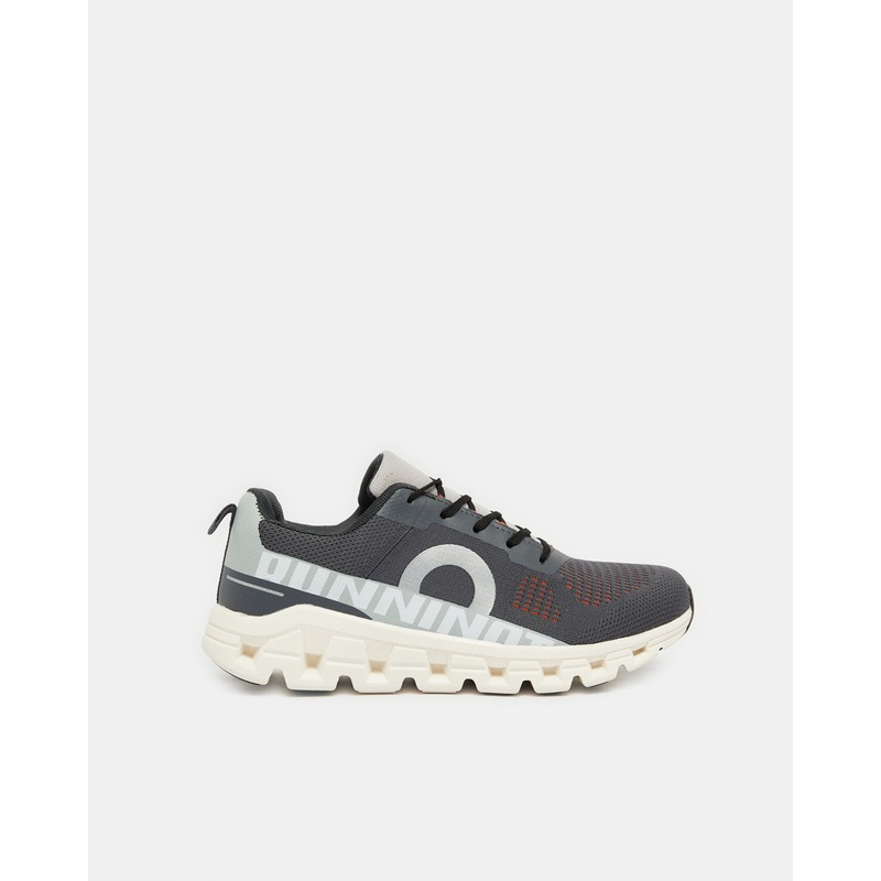 Women Charcoal Lace Up Sneakers
