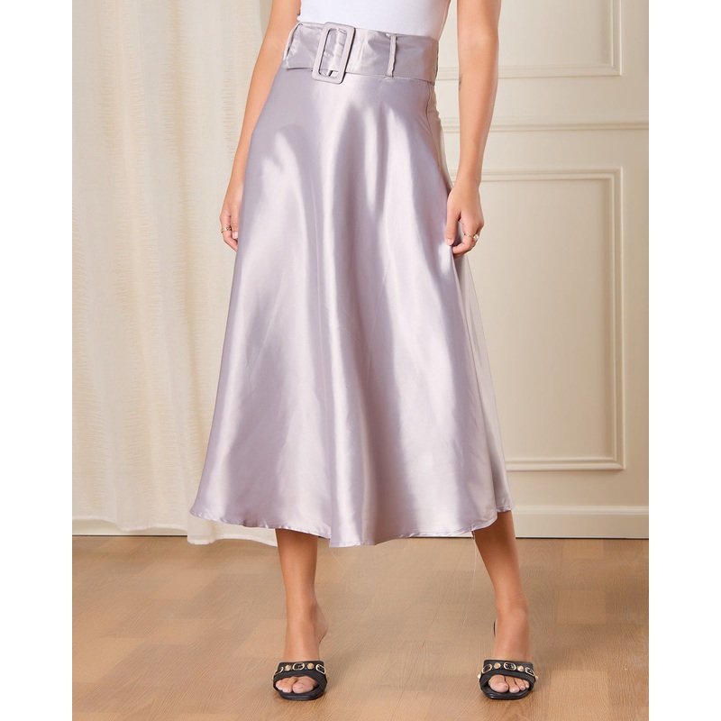 Women Lilac Belted Skirt|UK8|UK10|UK12|UK14|UK16|UK18