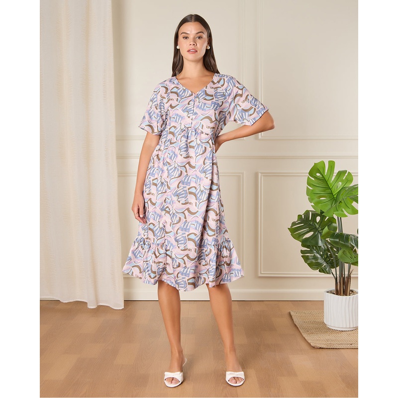Women Purple Casual Dress|UK10|UK12|UK14|UK16|UK18