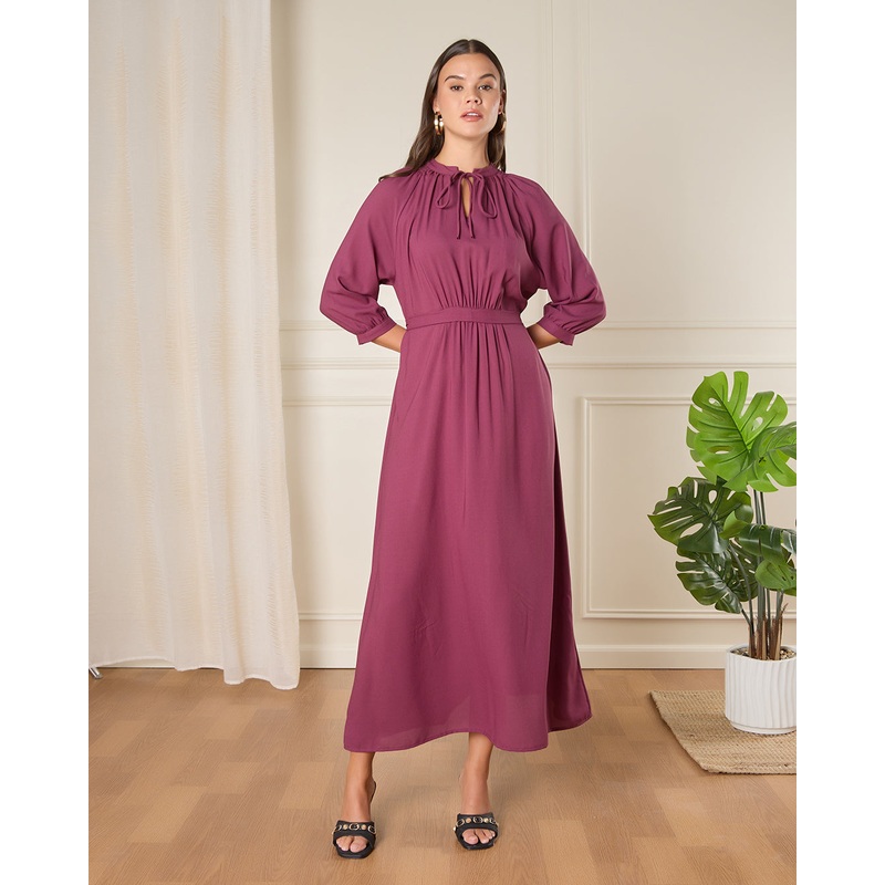 Women Purple Maxi Casual Dress