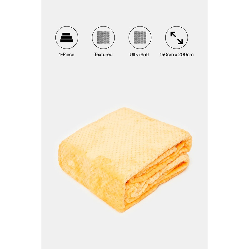 Yellow Ultra Soft Blanket (Single Size)