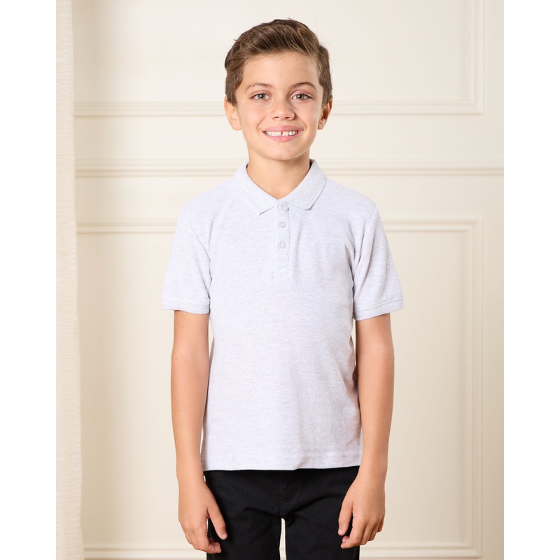 Boys Grey Polo T-Shirt|2-3 Years|3-4 Years|4-5 Years|5-6 Years|6-7 Years|7-8 Years