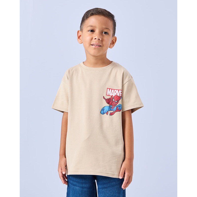 Boys Ivory Spider Man Print T-Shirt