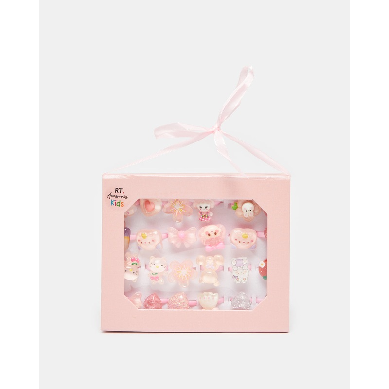 Girls Assorted Embellished Ring Set (Pack of 24)