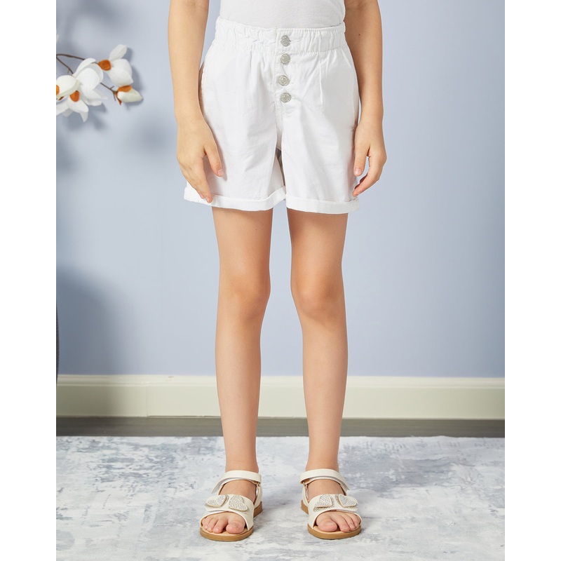Girls White Denim Shorts|2-3 Years|3-4 Years|4-5 Years|5-6 Years|6-7 Years|7-8 Years