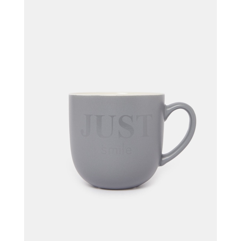 Grey Just Smile Mug (14.5 Oz)