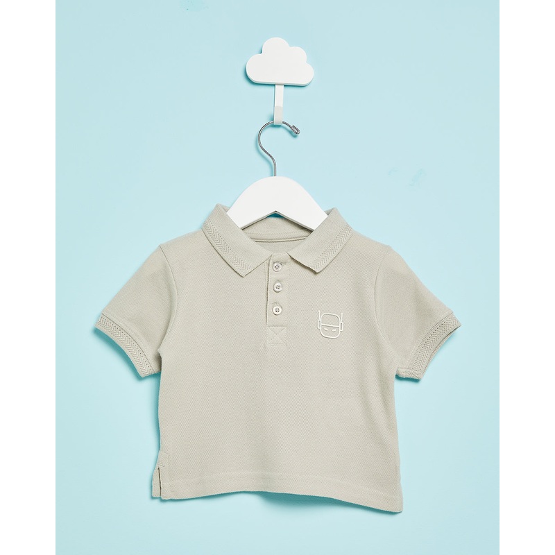 Infant Boys Green Basic Polo Shirt