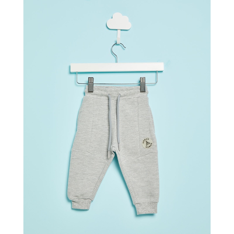 Infant Boys Grey Ottoman Track Pants