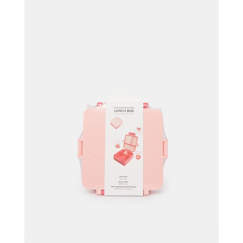 Pink 3/4 Compartment Jumbo Lunch Box