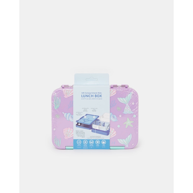 Purple 4/6 Compartment Lunch Box