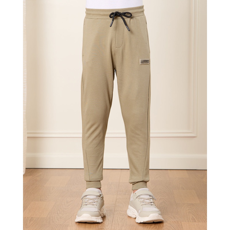 Boys Beige Solid Active Pants|2-3 Years|3-4 Years|4-5 Years|5-6 Years|6-7 Years|7-8 Years