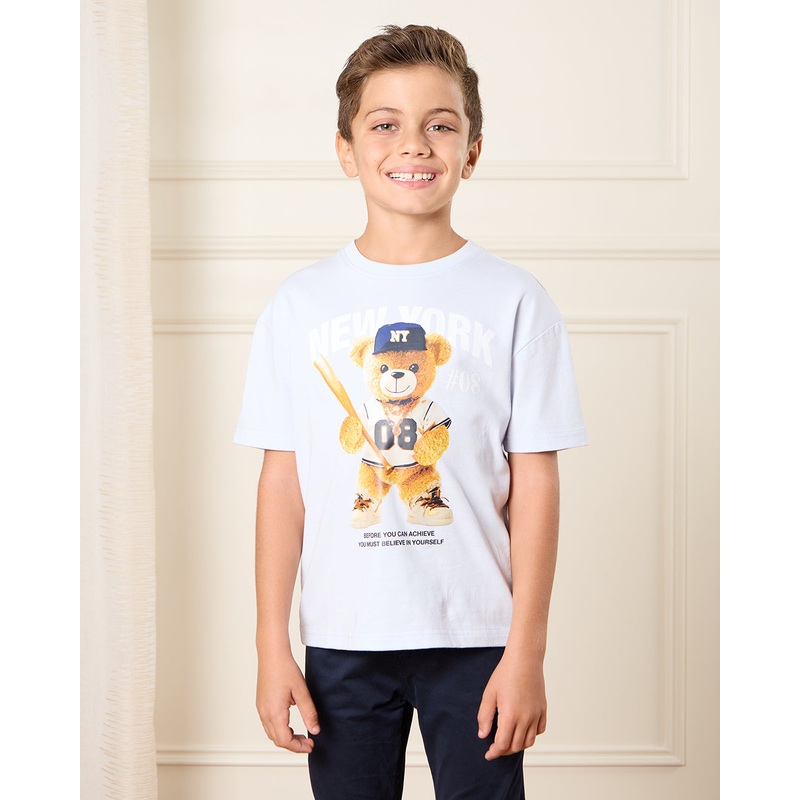 Boys Blue New York Printed T-Shirt