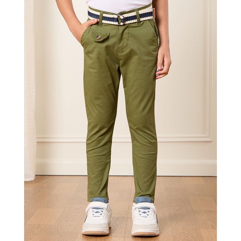 Boys Green Belted Trousers|2-3 Years|3-4 Years|4-5 Years|5-6 Years|6-7 Years|7-8 Years