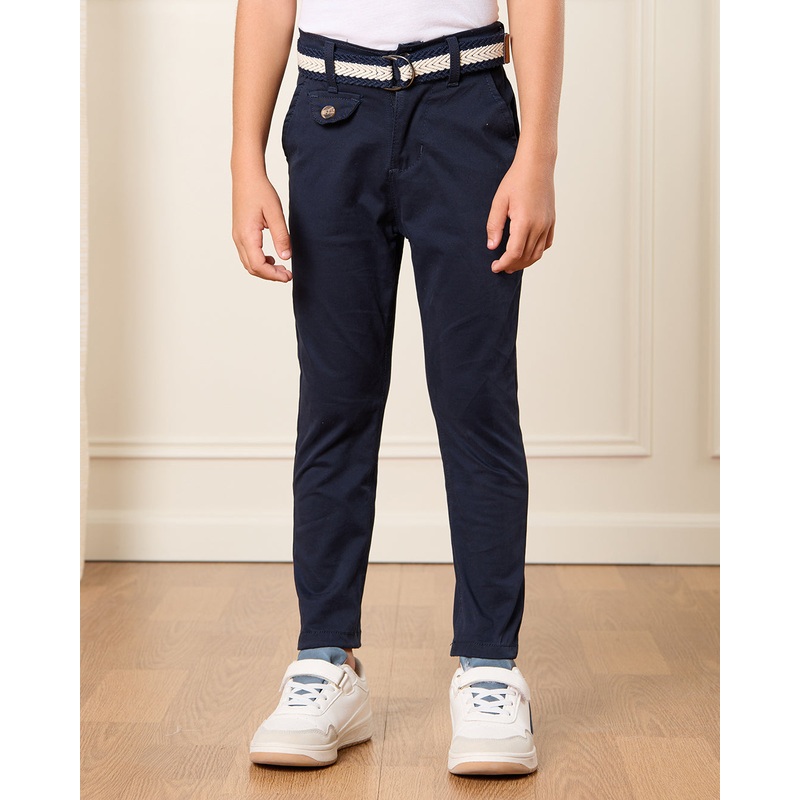 Boys Navy Belted Trousers|2-3 Years|3-4 Years|4-5 Years|5-6 Years|6-7 Years|7-8 Years
